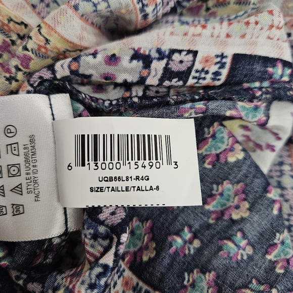 BCBGeneration Tiered Maxi Dress Floral Patchwork Sleeveless Keyhole Neck 6 - Picture 11 of 11